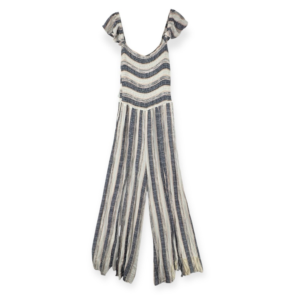 American‎ Rag Cie Jumpsuit Womens Medium Smocked Off Shoulder Split Leg NWT